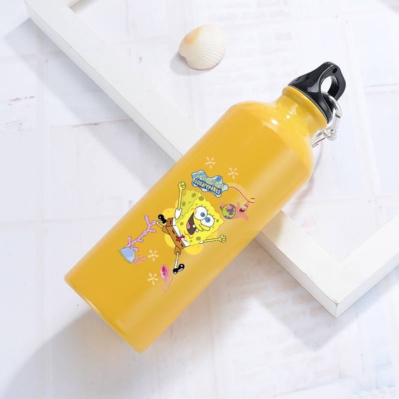 Running Gear Water - Алюминиевая бутылка для воды SpongeBob, желтая,