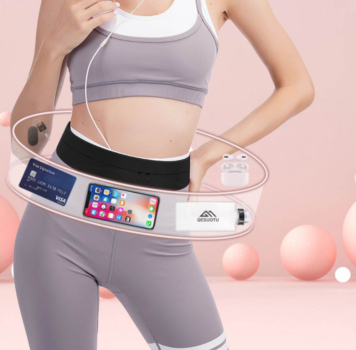 Поясная сумка для бега с бутыл – обзор и цена Running Gear Water