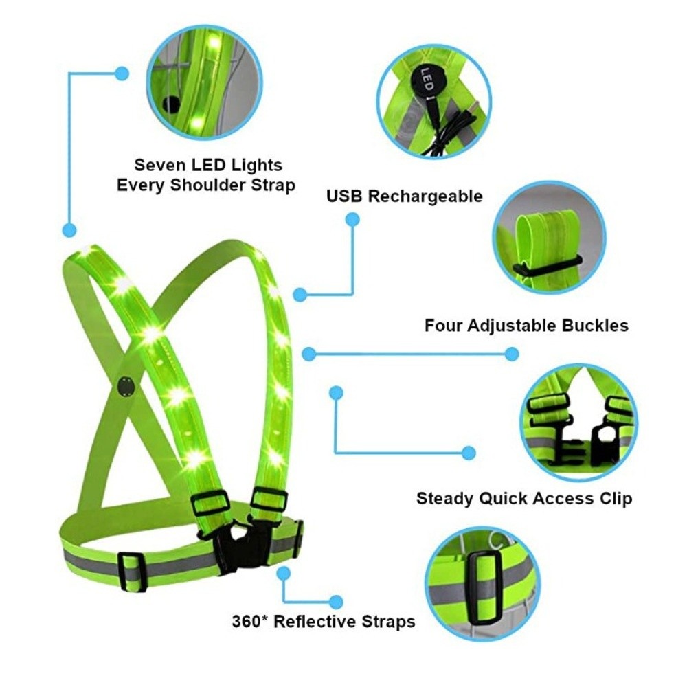 Новый полиэстеровый светодиодн – обзор и цена Running Gear Green